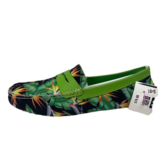 Loudmouth 10.5 Men’s Logan Driving Loafers Leather Bora Tropical Botanical NIB - Picture 7 of 14